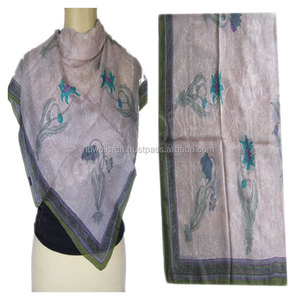 Designer 100% Silk Chiffon Bandana for Women Casual Floral Print Square Scarf Fashionable Silk Twill Bows Pattern Spring Season - Product Image 2