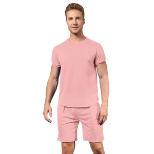 Ensemble de sport d'été pour homme, short et t-shirt à manches courtes, 2 pièces, imprimé, personnalisable - Product Image 2