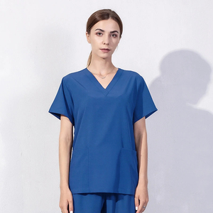 Uniformes Médicos Modernos y Elásticos al por Mayor, Uniformes de Enfermería de Manga Corta, Tejidos, Lavables, Suaves y de Alta Calidad, Unisex - Product Image 2