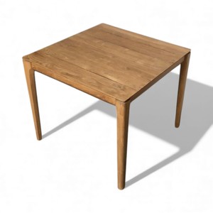 Table carrée en teck pour hôtel commercial, de qualité professionnelle, résistante aux intempéries, finition à base d'eau, pour dinette extérieure - Product Image 5