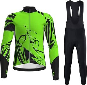 Conjunto de Jersey de Ciclismo Negro y Azul con Patrón Abstracto, Manga Corta, Cierre Completo, Ropa de Ciclismo, Ropa Deportiva para Hombre - Product Image 4