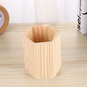 Wooden Pen Holder Set Natural Finish Eco-Friendly <b>Desk</b> Organizer for Office Use by handmade Collection - Product Image 3