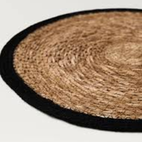 Set de dessous-de-plat en jute et herbe de mer, faits à la main, écologiques, durables, motif personnalisé, fibres naturelles, décoration de table à manger
