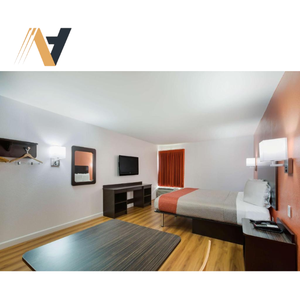 ชุดเฟอร์นิเจอร์ห้องนอนโรงแรมสำหรับโมเต็ล6 | ดีไซน์โลหะไม้ที่ทันสมัย | ราชินีแข็งแรงแบบพกพา | ผ้าลินินวิลล่า | OEM/ODM จากเวียดนาม - Product Image 2