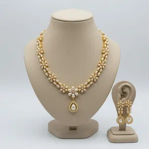 Wholesale Geometric Pearl Necklace <b>for</b> <b>Women</b> Luxury Statement Pearl <b>Choker</b> Bridal Indian Wedding Fashion Jewelry - Product Image 3