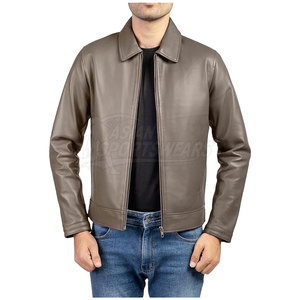 Durable Premium Quality Leather <b>Jacket</b> Winter Stylish <b>Waterproof</b> Breathable Eco-Friendly Casual Outdoor Wear Lightweight Front - Product Image 1