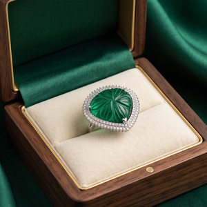 DIVYORO EMERALD BLOOM Women's Trendy Brass Oxidized Silver Plated <b>Ring</b> - Product Image 3