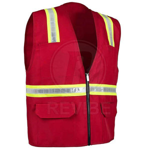 Gilet de sécurité haute visibilité réfléchissant et respirant de qualité supérieure pour les travailleurs, avec logo personnalisé, en tissu polyester/nylon certifié, vêtements de travail - Product Image 2