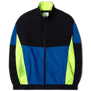 Custom Plain Black Long Sleeves Windbreaker Coaches Jacket for Men Fashionable Men coach Jackets <b>Button</b> Stripe Men Coach Jacket - Product Image 1