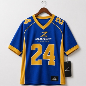 ขายส่งโดยตรงจาก ZIAKOT INDUSTRY เสื้อฟุตบอลแท้แบบตาข่ายสีทองรอยัลสั่งทำพิเศษ - Product Image 1