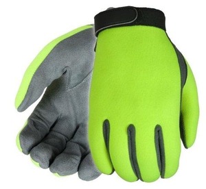 Guantes de Seguridad UltraVIZ de Aramida de Alta Visibilidad Color Lima, Anticorte, Antideslizantes y Resistentes al Calor para Control de Tráfico - Product Image 2