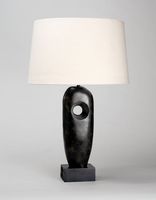 Lampe de table moderne en fer forgé Nyxora Atelier, abat-jour géométrique en tissu, faite à la main, légère, durable, design mi-siècle, décor auto-adhésif