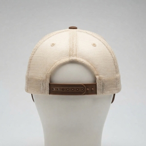 Men's Khaki Trucker Cap Custom Embroidered Logo Mesh <b>Back</b> Baseball Hat Adjustable Outdoor Streetwear - Product Image 4