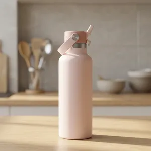 Stainless Steel Water Bottle Baby Pink Reusable Drinking Bottle for <b>Kids</b> School Office Travel Gym Leakproof Durable Water Bottle - Product Image 3