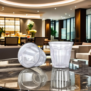 Custom Logo 250ml PS PC Nine-Angle Cup, Durable Plastic Promotional Drinkware for Bar Hotel Party Supplies
