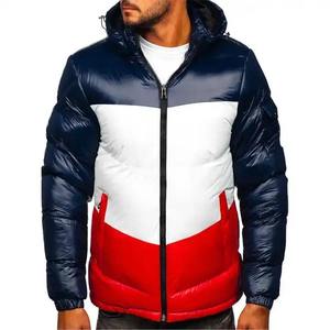 High Quality Custom Puffer Hooded Stand Collar <b>Canvas</b> Waterproof Breathable Plus Size Winter Outdoor Men's <b>Jacket</b> - Product Image 1