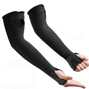 Manchon de cyclisme blanc pour homme, anti-UV, respirant, séchage rapide, en polyester uni, pour adulte, en stock - Product Image 2