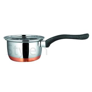 Cacerola de Acero Inoxidable de Alta Calidad para Uso en Hoteles, Fondo Plano, Apta para Inducción, Recubierta de Esmalte, Ecológica, con Mango de Baquelita - Product Image 1