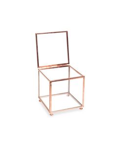 Durable Metal And Glass Jewelry <b>Box</b> Organizer With Clear Glass Panels And <b>Secure</b> Lid For Safe Storage - Product Image 1