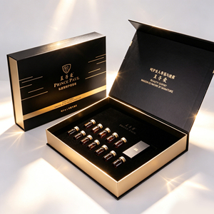 Boîte d'emballage haut de gamme pour le bien-être féminin avec crête dorée et ajustement sécurisé pour les rituels de soin de la peau - Product Image 1