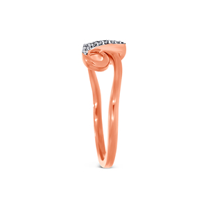Bague créole de luxe en or rose avec émeraude et diamants, 1 carat, finition or rose, accents émeraude et détails diamant - Product Image 4