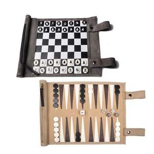 Juego de Ajedrez de Bolsillo Plegable, Hecho a Mano, de Cuero Duradero y de Lujo, para Torneos al Aire Libre, Mini Portátil, de HARBOR CORPORATION - Product Image 4