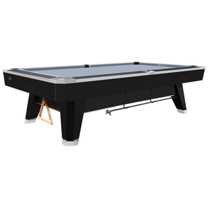 Table de billard Alpha Tournament Edition, plateau en ardoise, structure en acier, poches en cuir véritable, billard américain, pour la maison, petit appartement, pliable, 9 pieds - Product Image 1
