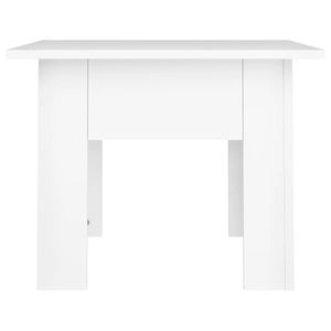 Mesa de centro de madera de ingeniería blanca de 21.7 pulgadas x 21.7 pulgadas x 16.5 pulgadas, tamaño perfecto para su sala de estar - Product Image 5