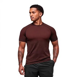 Fabricant de T-shirts de Sport à Compression Personnalisés en Polyester Spandex pour Fitness, Impression par Transfert Thermique, OEM ODM, Faible MOQ - Product Image 2