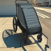 KS-6200 Großer Haustier-Fahrradanhänger Großer Hundebuggy Unabhängige Aufhängung Leichtbauweise Perfekter Begleiter für Outdoor-Abenteuer