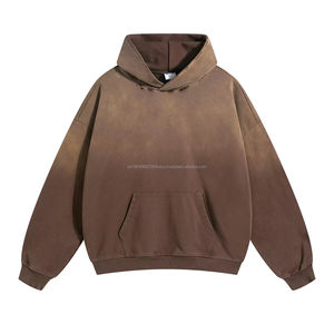 Custom Stone Washed Hoodie Unisex Oversize Essential Hoodie Sun Fade Sudaderas con capucha desgastadas Sudaderas - Product Image 3