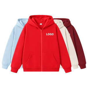 เสื้อฮู้ดซิปแบบสวมใส่สบายสำหรับฤดูใบไม้ร่วงและฤดูหนาว น้ำหนัก 380 GSM ผลิตจากผ้าถักโพลีเอสเตอร์ 100% ระบายอากาศได้ดี รับผลิตตามแบบ OEM พร้อมพิมพ์ลายดิจิตอล - Product Image 3