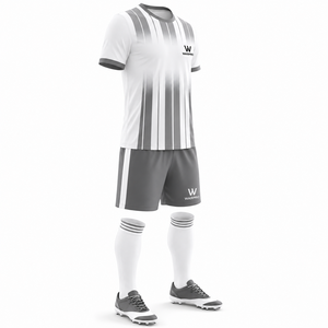 Conjunto de Camiseta de Fútbol para Hombre WARPRO, Manga Corta, Rayas Sublimadas, Poliéster que Absorbe la Humedad, Ajuste Atlético para Adultos, Todas las Temporadas - Product Image 4