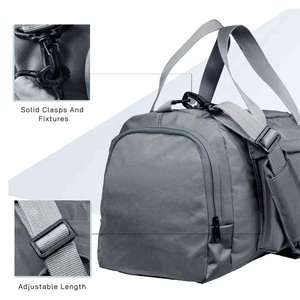 Bolsa de Lona Deportiva Expandible de Gran Capacidad, Estilo Vintage, Unisex, Resistente, Tipo Tote, Bandolera, Bolsa de Viaje y Gimnasio, MOQ Bajo - Product Image 3