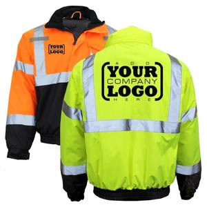 Chaqueta de Seguridad Reflectante de Alta Visibilidad Personalizada al por Mayor, Unisex, Certificada por ANSI, de Poliéster, para Trabajo de Construcción y Carreteras, Tallas Disponibles - Product Image 3