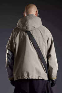 Veste tactique pour homme Techwear, streetwear, coupe-vent fonctionnel multi-poches, esthétique cyberpunk urbaine, col haut, veste cargo - Product Image 3
