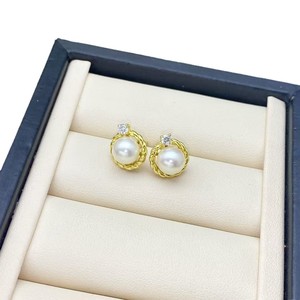 Boucles d'oreilles rondes en argent S925 avec perle d'eau douce de 7 mm, qualité impeccable, style simple, élégant et raffiné - Product Image 5