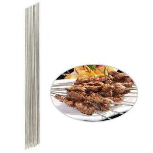 Juego de Brochetas de Acero Inoxidable Resistentes para Asar Carne, Verduras y Mariscos con Función de Fácil Limpieza - Product Image 1