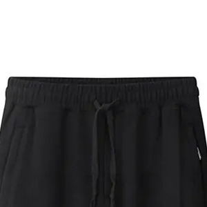 LAMA INDUSTRIES <b>Men's</b> Black Cotton Sweatpants Elastic Waist Drawstring Casual <b>Joggers</b> Side Pockets Lightweight Knitted Spring - Product Image 4