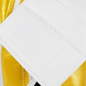 Gants de boxe en cuir sur mesure de qualité supérieure, couleur blanc et or, pour compétitions professionnelles, pour adultes - Product Image 3