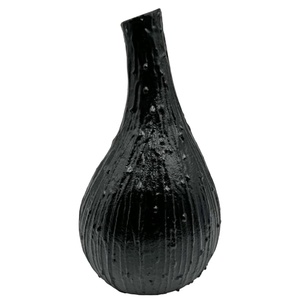 Maceta negra de estilo francés para decoración interior del hogar, Metal artesanal de jarrón decorativo, precio barato, florero al por mayor, suministros para eventos - Product Image 1