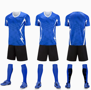 Conjunto de Camiseta de Fútbol para Hombre, Azul Menta a Rayas, Sublimada, Manga Corta, Transpirable, Absorbe la Humedad, para Todas las Temporadas - Product Image 6