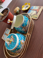Meenakari-design Amerikaanse stijl gepersonaliseerde kleur zakelijk geschenkset ijzeren mandje deksel 250ml gepersonaliseerd logo