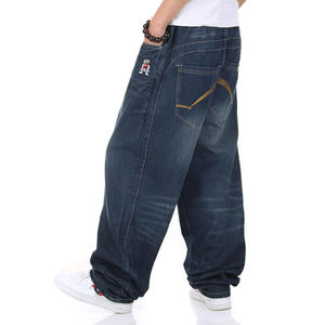 Jean en denim décontracté pour homme, coupe droite, taille moyenne, en coton, style délavé, nouvelle collection printemps-automne, tendance, marque personnalisée, ODM - Product Image 5
