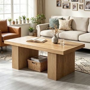 Tavolino Rustico Moderno per Soggiorno, Stile Giapponese, Tavolino da Tè, Tavolino Laterale in Vetro, Tavolini da Caffè Semplici e Moderni - Product Image 4