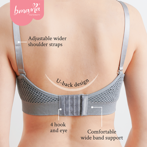 Soutien-gorge d'allaitement sans fil respirant en nylon et élasthanne, mains libres, pour la maternité post-partum, bretelles réglables - Product Image 3