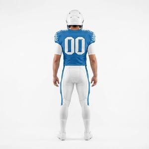 Nueva Llegada, Jersey de Fútbol Americano Personalizado con Número, Manga Corta, Uniforme de Rugby, Color Azul Claro, Ropa Deportiva para Equipos - Product Image 2
