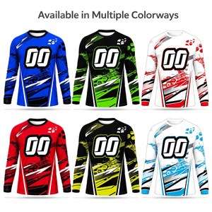Maillot de motocross BMX personnalisé avec nom, numéro et logo – Pour tout-petits, jeunes et adultes – T-shirt de course tout-terrain – Équipement d'équipe personnalisé – Vente en gros OEM - Product Image 6