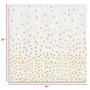 Servilleta de Algodón Blanca con Estampado de Lunares para Navidad, Servilleta Decorativa Superabsorbente para Mesa Navideña - Product Image 6
