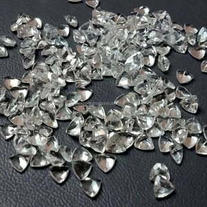 Topacio Blanco Natural de 9mm, Calidad AAA, Corte Trillón Facetado, Piedras Sueltas para Fabricantes de Joyería, Precio Bajo Directo de Fábrica, Oferta Exclusiva - Product Image 1
